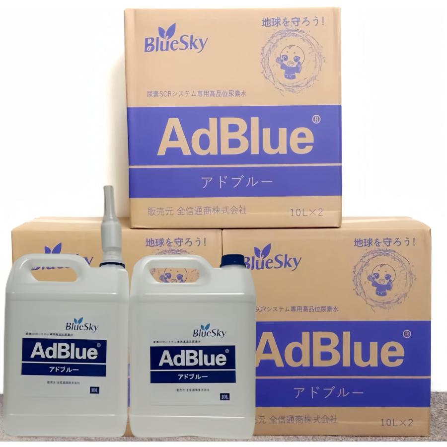 アドブルー AdBlue 高品位尿素水 尿素SCRシステム ディーゼル車【20Lx3