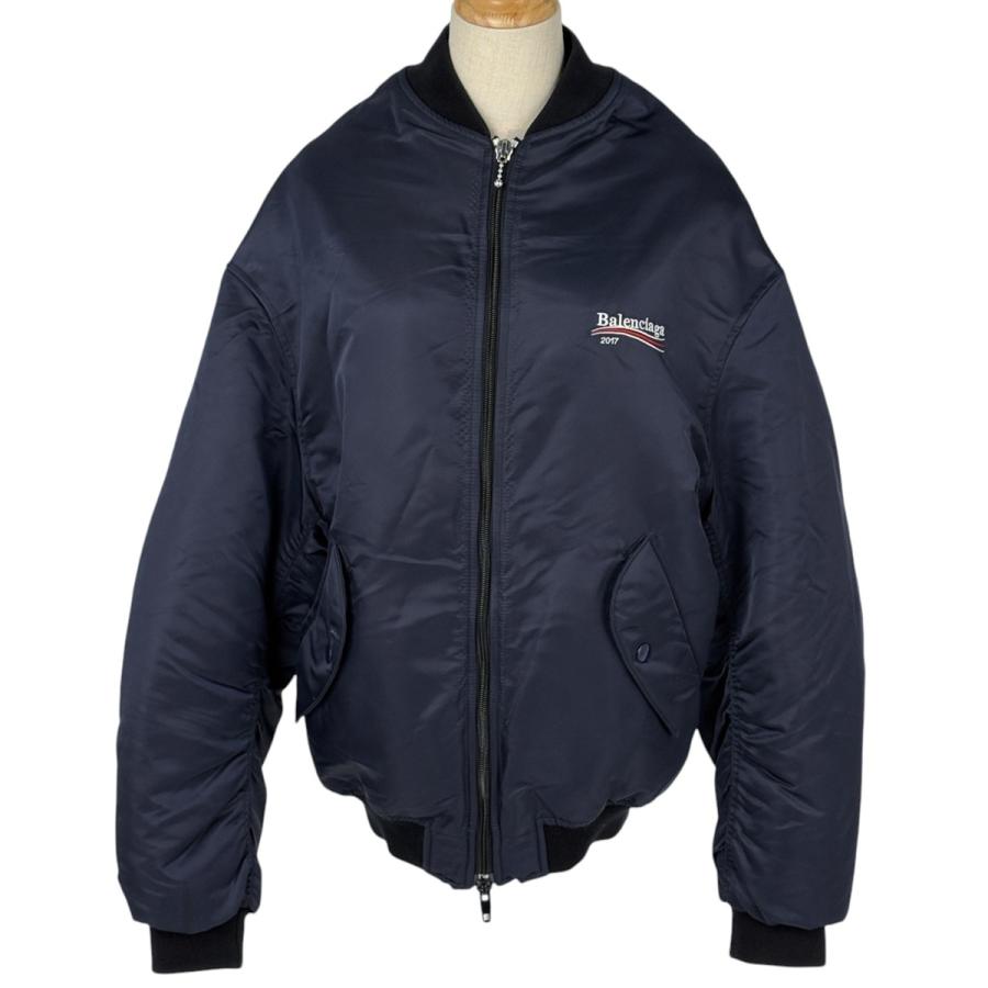 BALENCIAGA（バレンシアガ） ロゴ ボンバージャケット ブルゾン ダブル