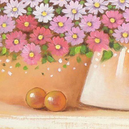 絵画 油絵 マーガレット （SOO） 【肉筆】【油絵】【花】【横長