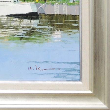 絵画 油絵 オンフルール F20号 （黒沢久） 【肉筆】【油絵】【外国の