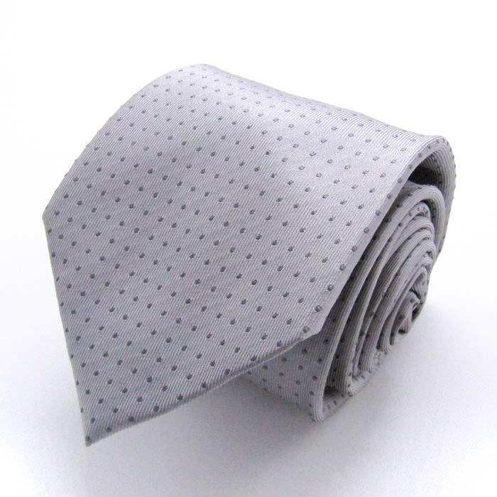 カルディアーネ ブランド ネクタイ ドット シルク PO メンズ グレー