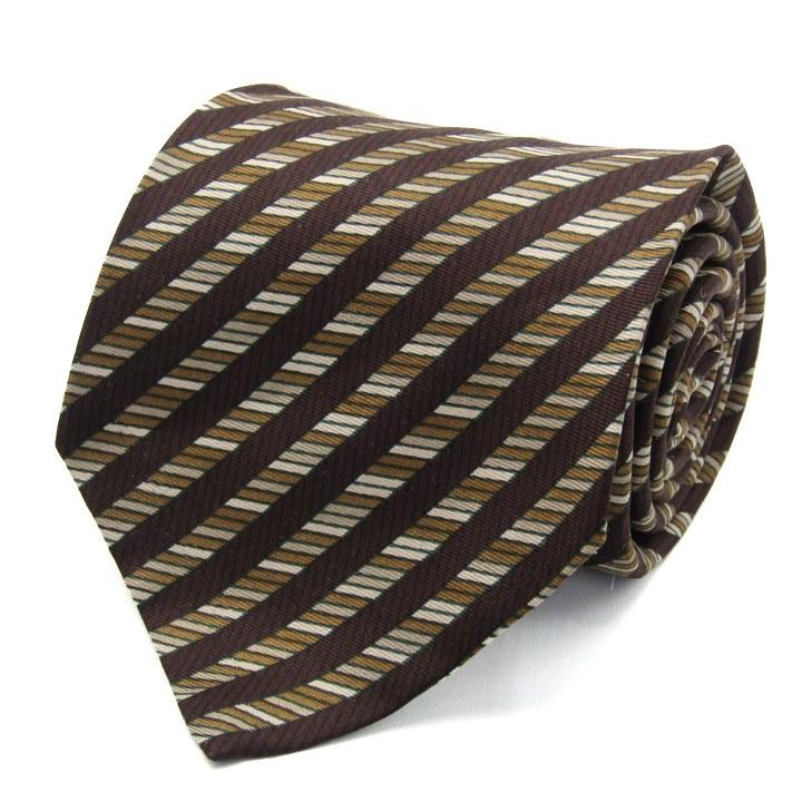 LANVIN（ランバン） ブランド ネクタイ ストライプ柄 シルク PO メンズ