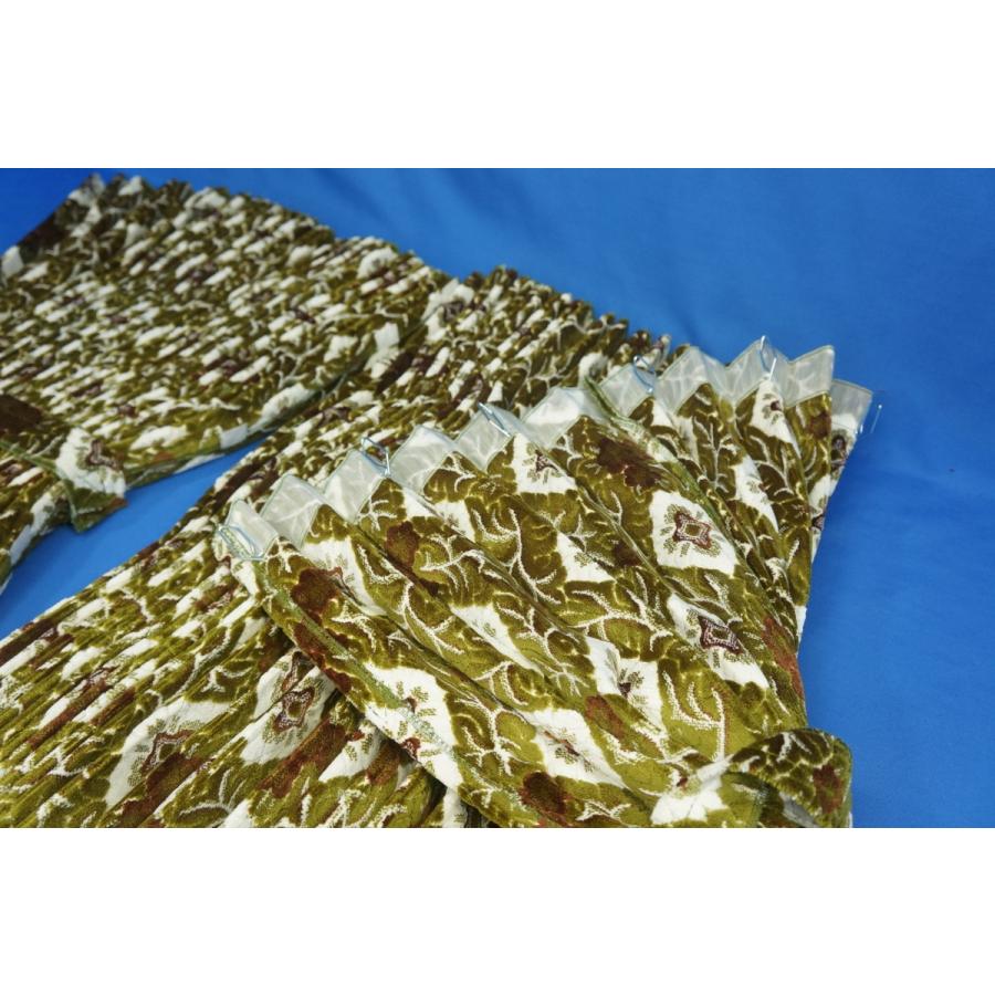 大花束 仮眠カーテンセット 横2400mm×縦800mm 両面仕様 グリーン