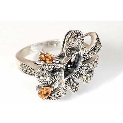 限定品〕s400166【マーキス10ミリ×5ミリ】マーカサイト＆シトリン入り