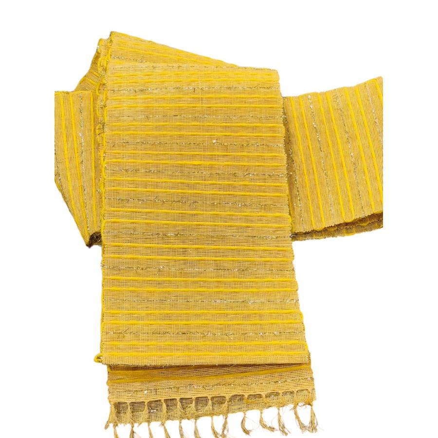 ゆかた 半巾帯 黄色 誉田屋源兵衛 芭蕉段織 送料込み 半幅帯 ゆかた帯