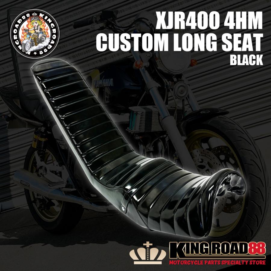 三段シート XJR400 前期 4HM KingRoad88 エナメル ブラック 3段シート