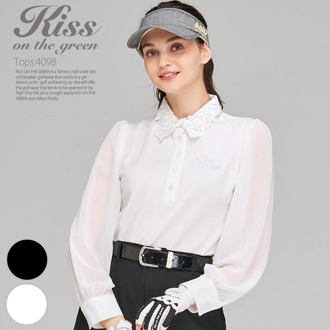 KISS ON THE GREEN（キスオンザグリーン） ゴルフ 長袖 襟レース