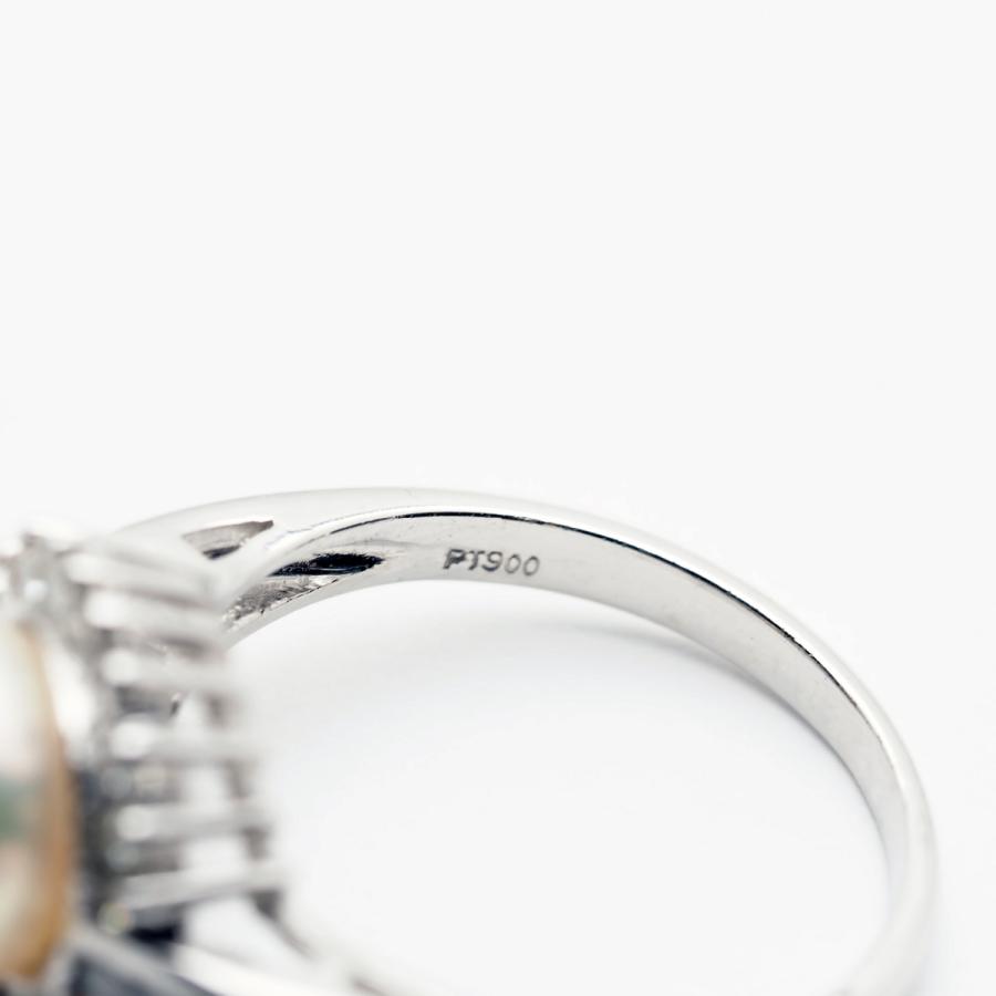 プラチナ900 アコヤ本真珠 リング 9-9.5mm 13号 サイズ直し可 あこや