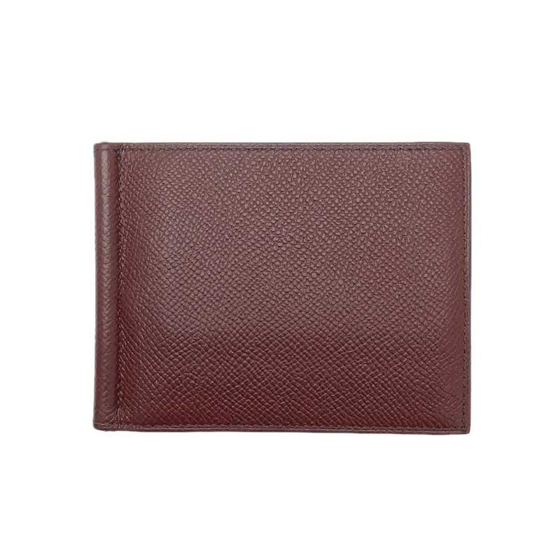 HERMES エルメス ポーカー マネークリップ エプソン ボルドー ブラック