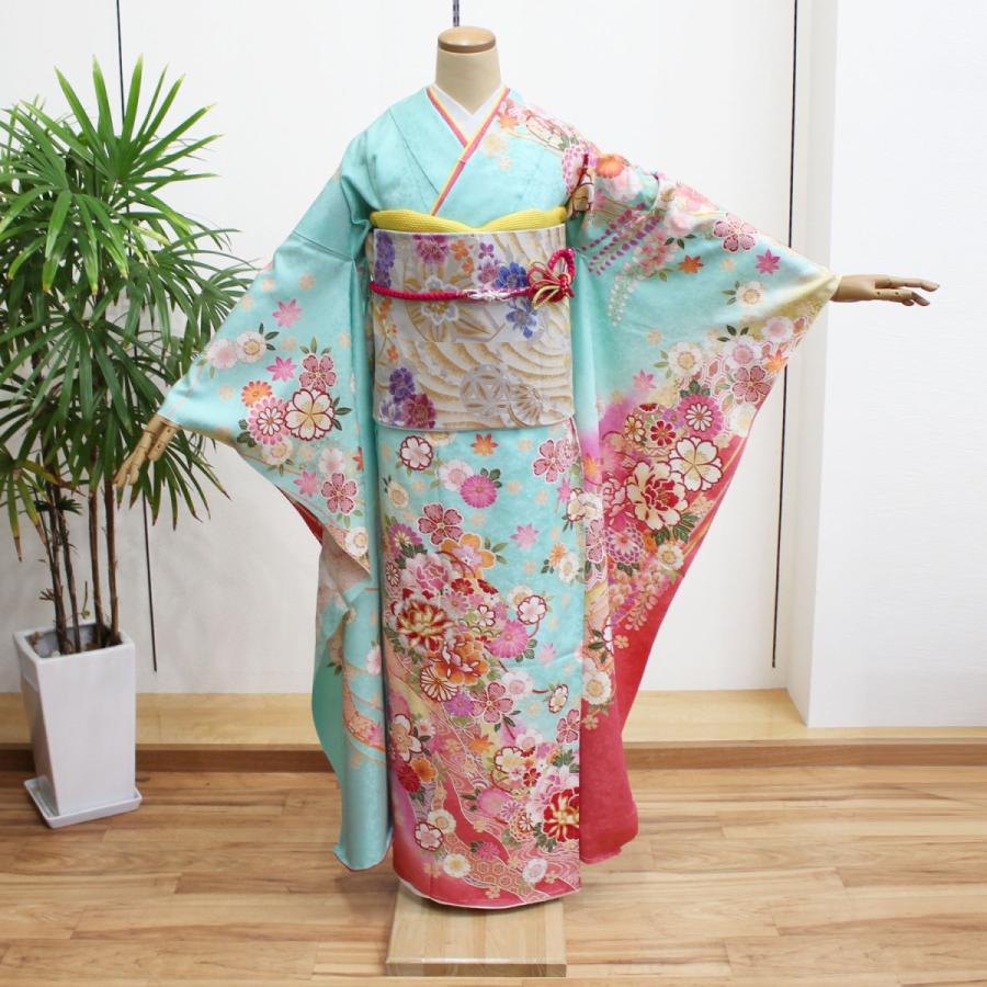 お仕立て付き 新品 振袖 フルセット一式 正絹 仮絵羽 成人式 結婚式