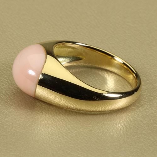 宝石珊瑚のSANSUI 桃珊瑚 本ボケ珊瑚 リング （無染色）（さんご