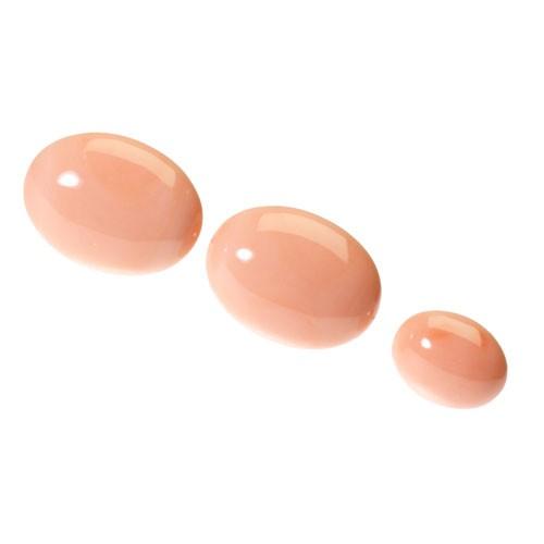 宝石珊瑚のSANSUI 桃珊瑚 カフス タイタック K18 ホワイトゴールド 無