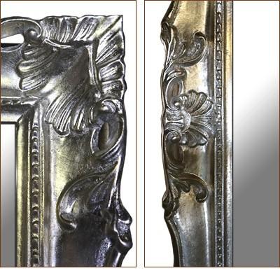 イタリア ミラー 壁掛け スタンドミラー シルバー 姿見 完成品 鏡 DIBI