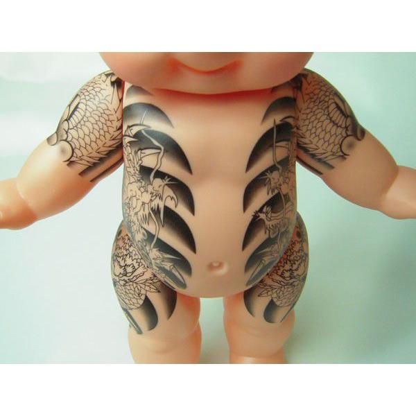 キユーピー 刺青キューピー/28cm/筋彫り/龍/虎 : 名入れストラップの