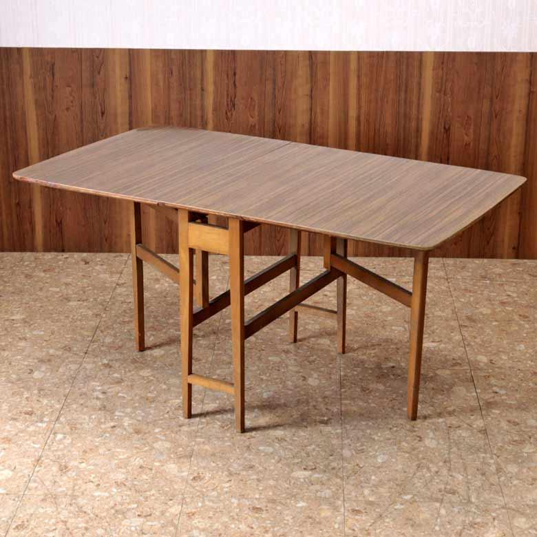 ゲートレッグテーブル メラミン ヴィンテージ イギリス 折りたたみ