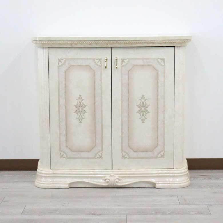 サルタレッリ アマルフィ 2ドア オープンキャビネット アイボリー