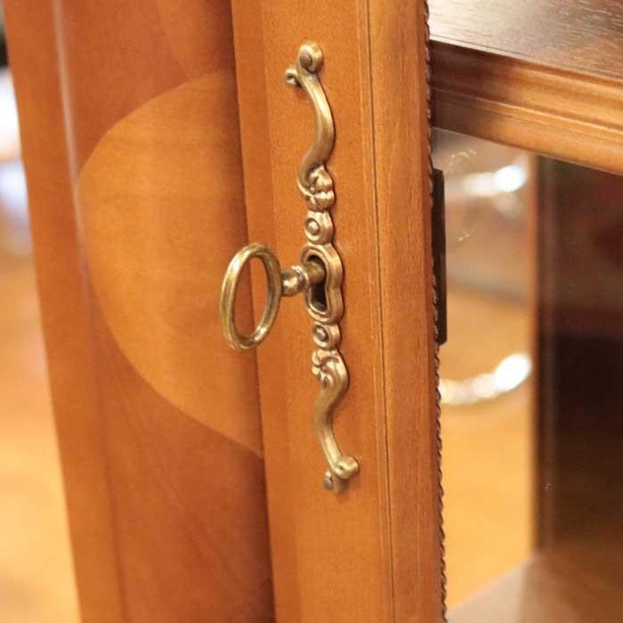 イタリア ガラスキャビネット 完成品 キャビネット アンティーク調