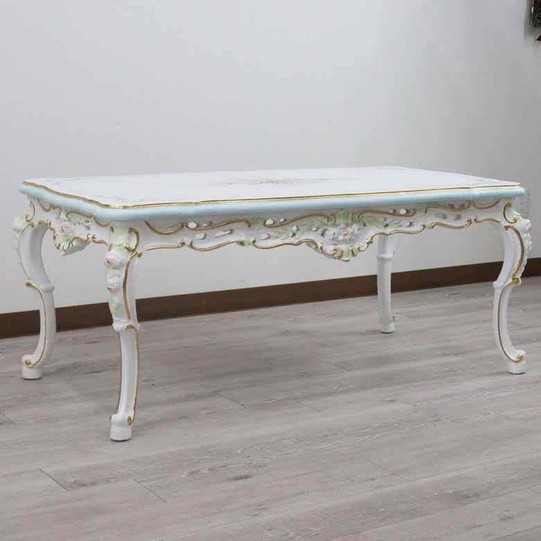 ロココ センターテーブル 120cm リビング カフェテーブル サロン