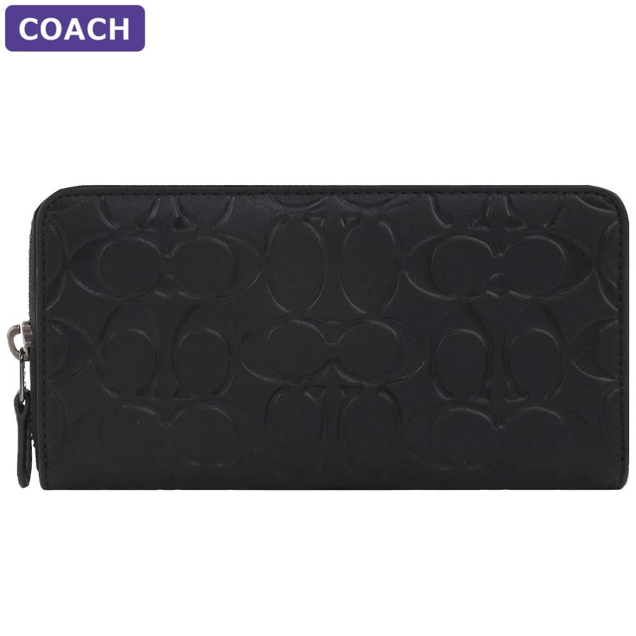 COACH（コーチ） 財布 長財布 CE551 QBBK エンボス シグネチャー