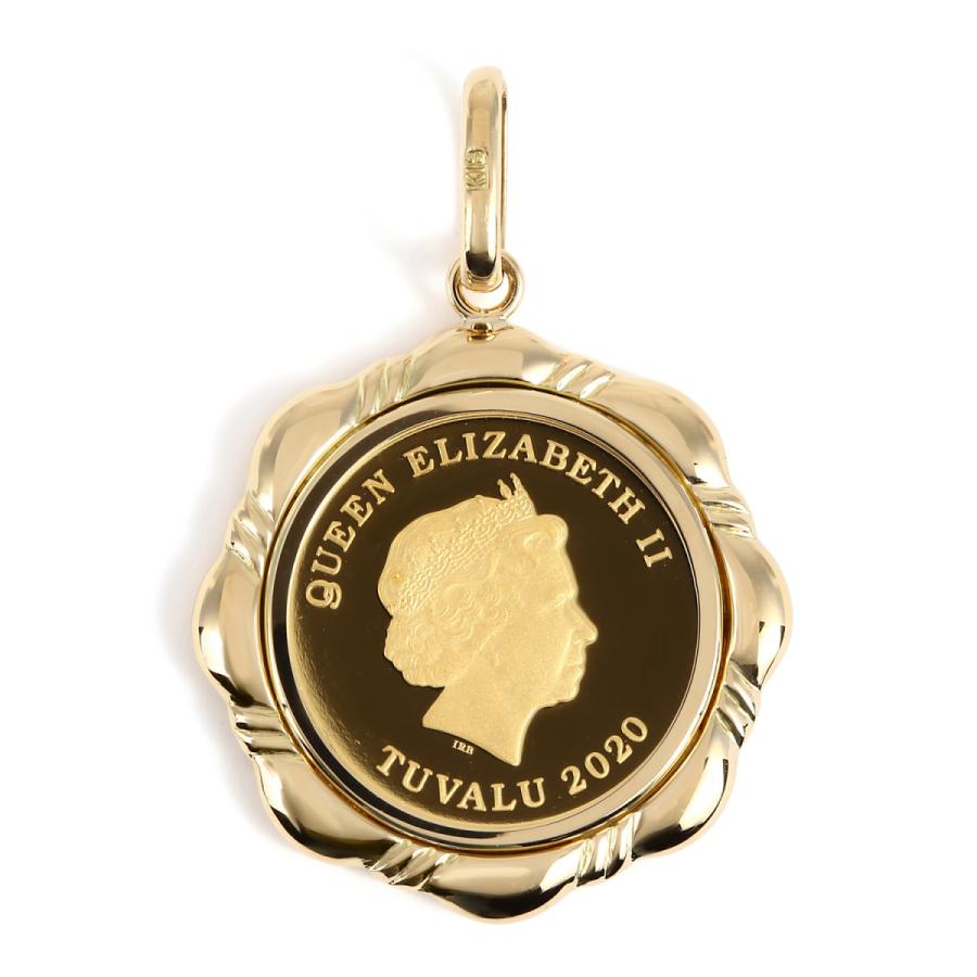 純金 K24 ホース 馬 1/10oz 金貨 コイン ペンダントトップ デザイン枠