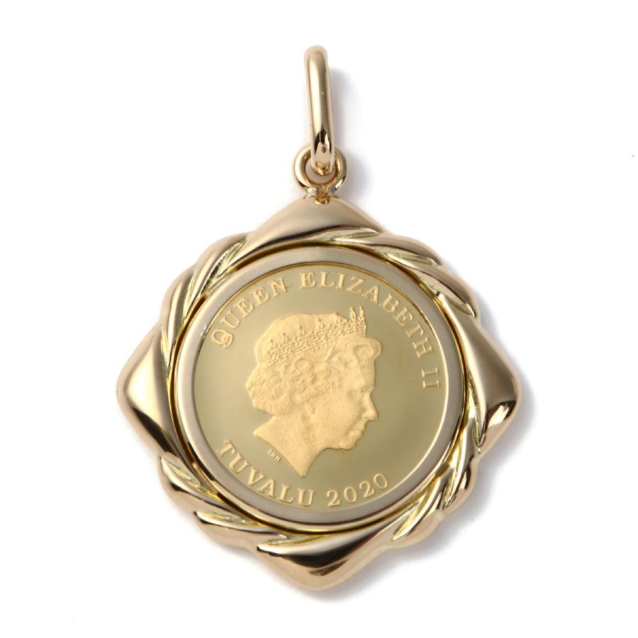 純金 K24 ホース 馬 1/25oz 金貨 コイン ペンダントトップ デザイン枠