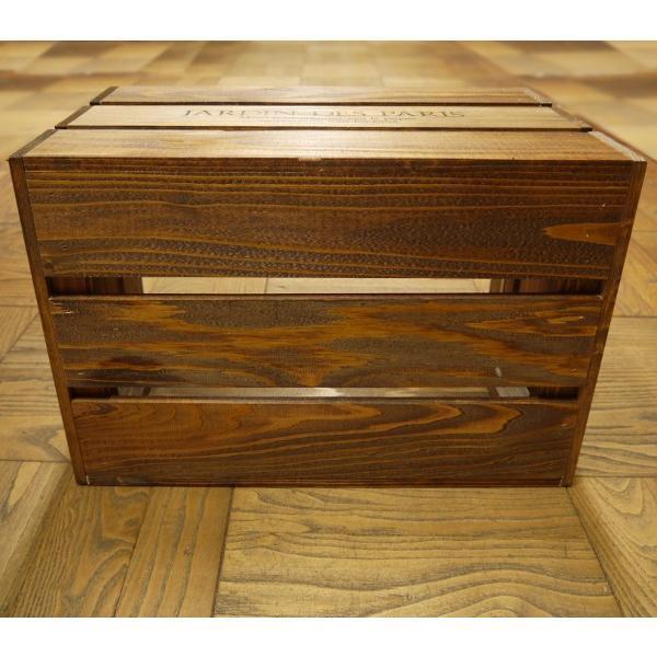 箱 収納ボックス ウッドボックス / アンティークボックス 大 ブラウン