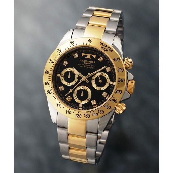 メーカー正規品】TECHNOS テクノス 腕時計 クロノグラフ 10気圧防水