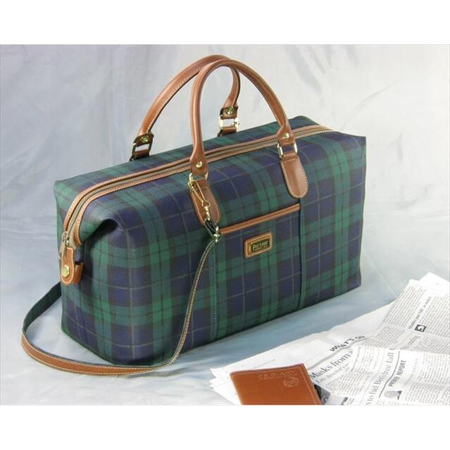 国産ボストンバッグ チェック柄耳折れボストン 旅行 トラベル 2泊3日