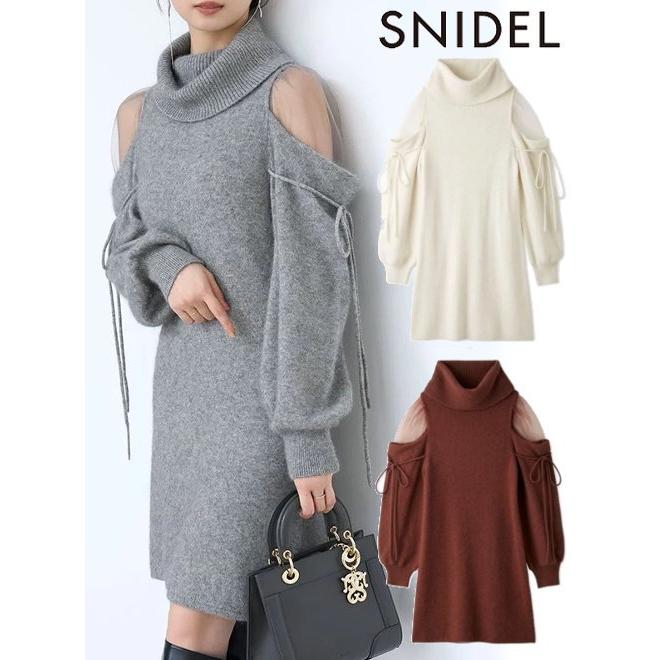 SNIDEL（スナイデル） (12%OFF) シースルーショルダーミニニット