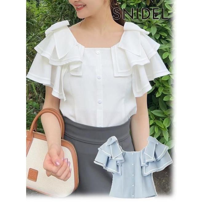SNIDEL（スナイデル） (セール50%OFF&PT5) スクエアスリーブブラウス