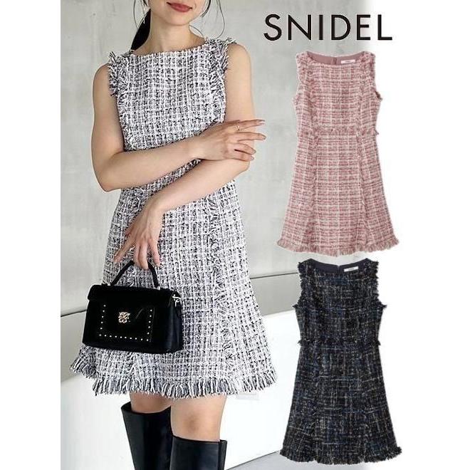 SNIDEL（スナイデル） (10%OFF&300円OFF) ツイードミニワンピース 25