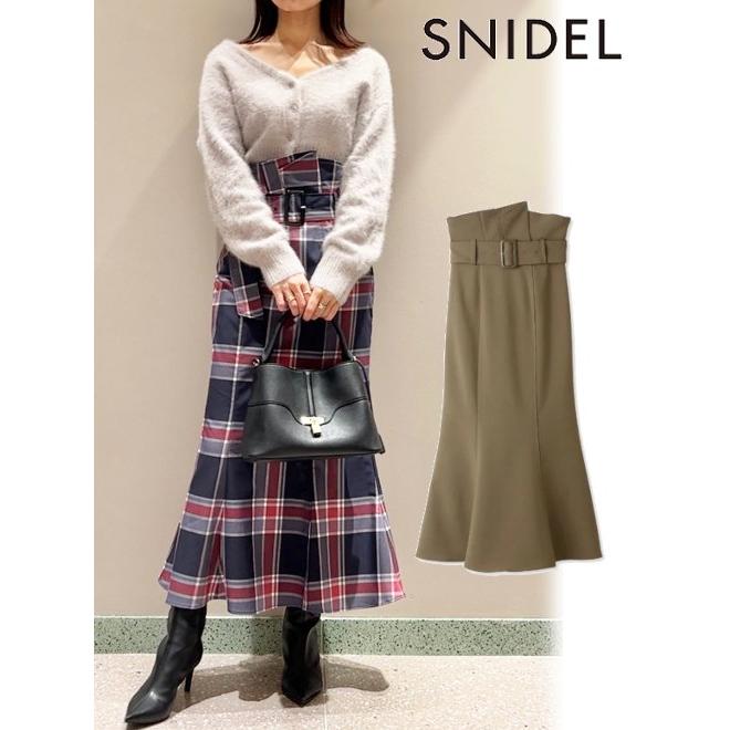 SNIDEL（スナイデル） ベルティッドマーメイドスカート 23秋冬