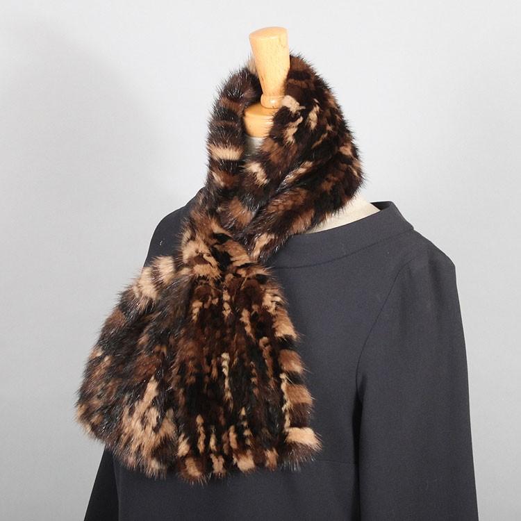 ミンク 編み込み ファー マフラー リボンデザイン 爆買 : エルベート