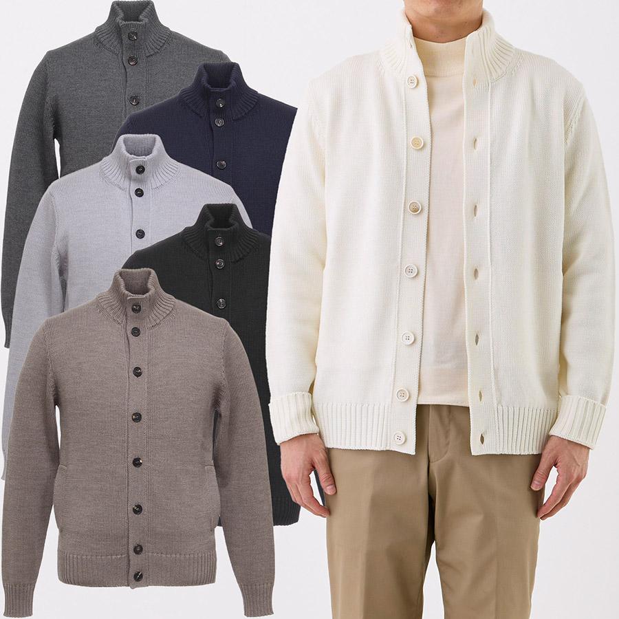 ZANONE（ザノーネ） 3/8+5% スタンドカラー カーディガン Chioto