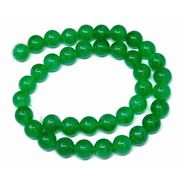 ≪g3-1A≫濃緑翡翠 10mm AA 1連39cm 通し針、解説書、1mゴム付き