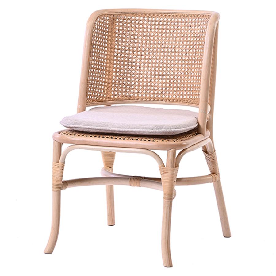 フル サンフラワーラタン ダイニングチェア① 専用クッションもセット