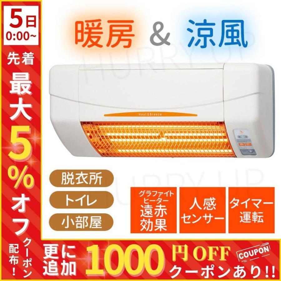 高須産業 暖房 壁掛け 3畳 脱衣所 人感センサー 風呂上がり 安心 涼風