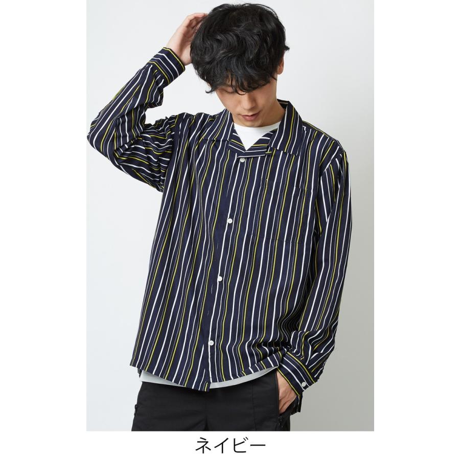 improves（インプローブス） 開襟シャツ メンズ 長袖 オープンカラー