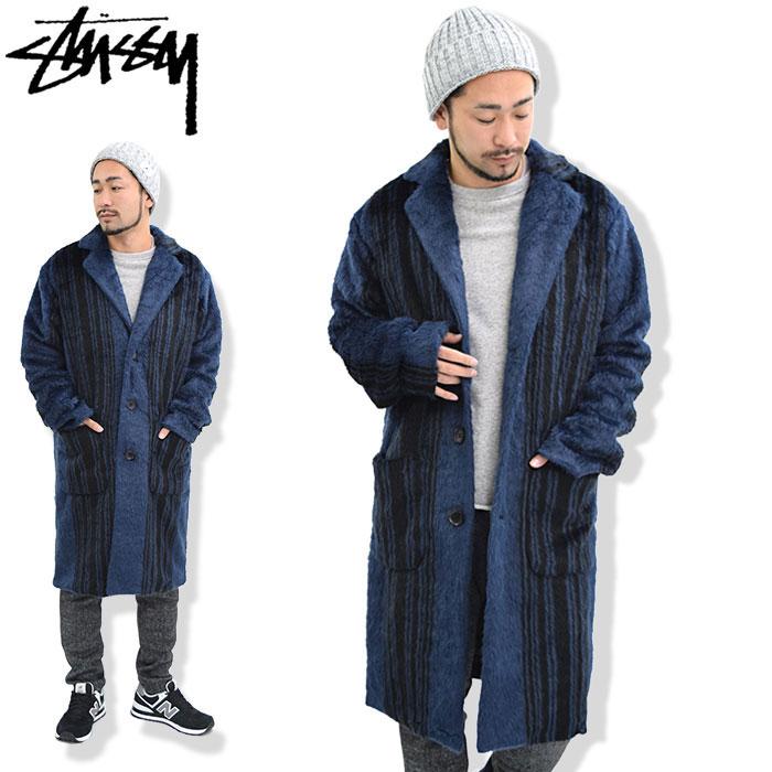 STUSSY（ステューシー） ジャケット メンズ Stripe Overcoat(stussy