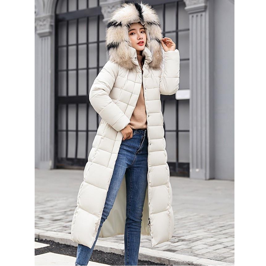 ダウンコート レディース超ロング ダウンジャケット フェイクファー