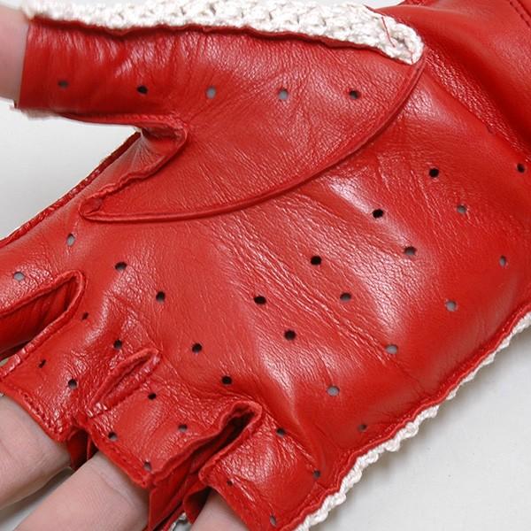 VICTORIAドライビング・グローブ(レッド/メッシュ/ハーフタイプ) 12331