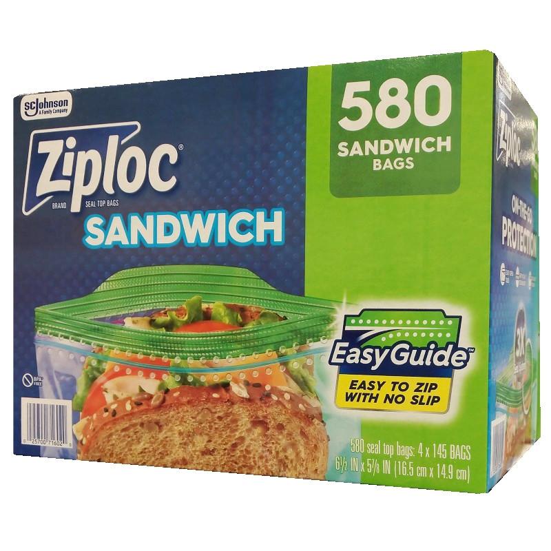 ジップロック（Ziploc） サンドイッチバッグ 580枚 16.5cm×14.9cm 145