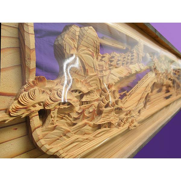 K 書院組付彫刻 欄間 近江八景 一間×2枚組 : いつもnet ヤフー