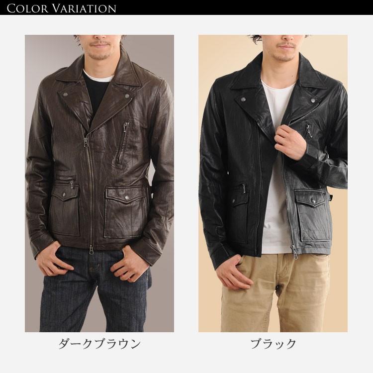 sankyo shokai（三京商会） 【訳あり】 ラムレザー ダブル ライダース