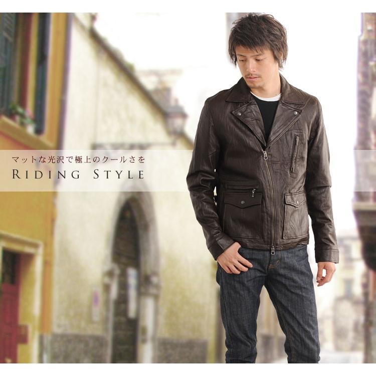 sankyo shokai（三京商会） 【訳あり】 ラムレザー ダブル ライダース