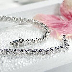 Pt850 2.0ct ダイヤモンド テニスブレスレット プラチナ ダイヤ