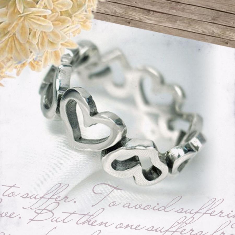 シルバー925 リング オールハート ピンキー レディース メンズ 指輪