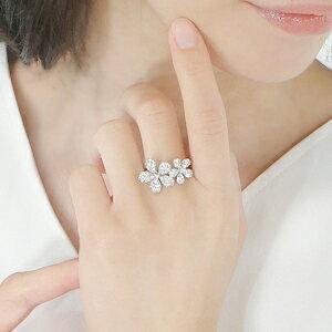 Pt900 1.0ctUP ダイヤモンド フラワー リング 指輪 プラチナ ダイヤ