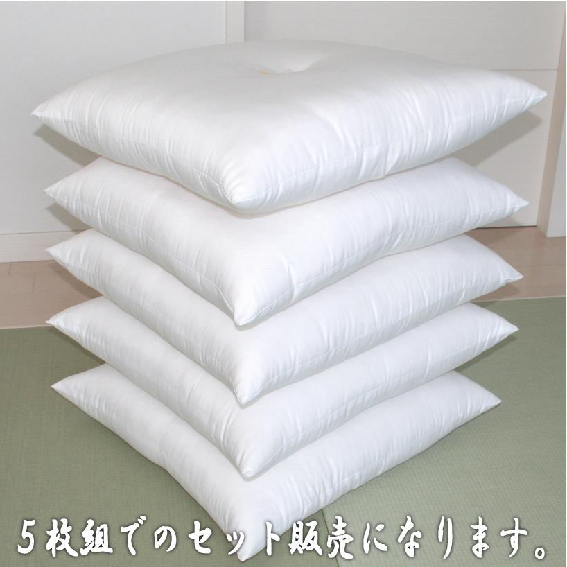 ヌード 座布団 5枚組み 59x63cm 八端判 カバー用 中材 ポリエステル