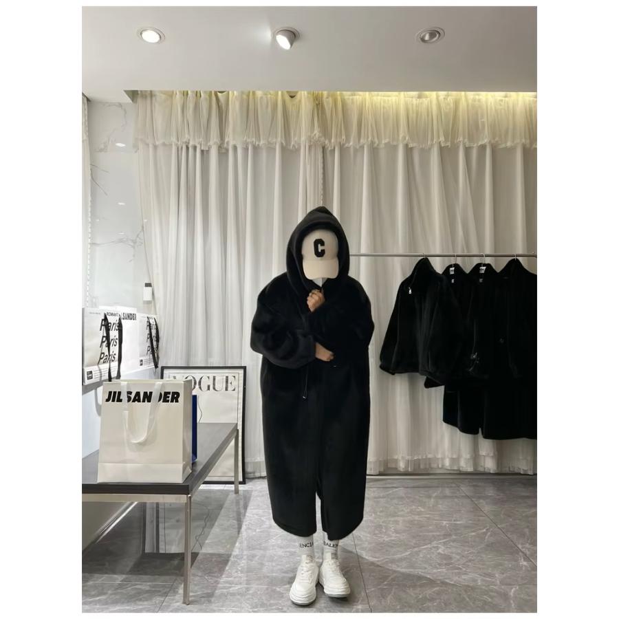 ファー パーカー ロング コート フード 韓国 ストリート系 Y2K ギャル